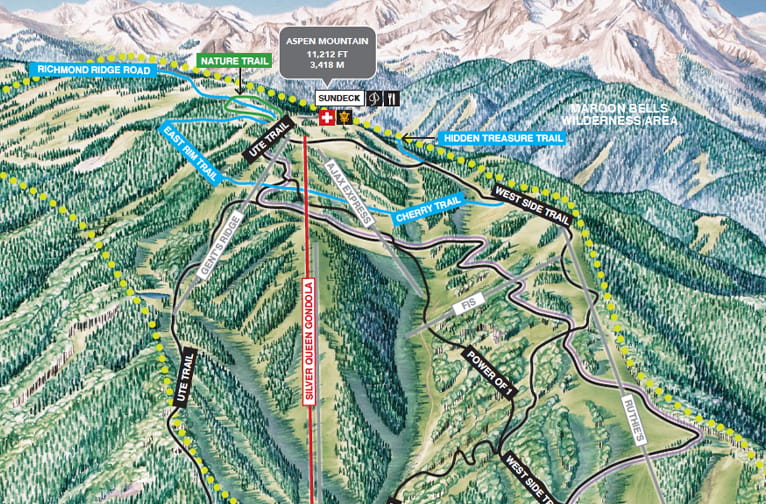 Aspen Summer Trail Map